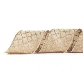 FITA JUTA LOSANGOS OURO 63MM ARAMADA REF 1717341 ROLO 9,14M CROMUS