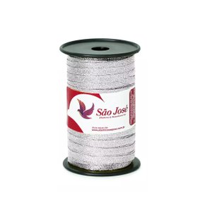 Fita Metálica Prata 05mm Rolo com 50m Elástico São José