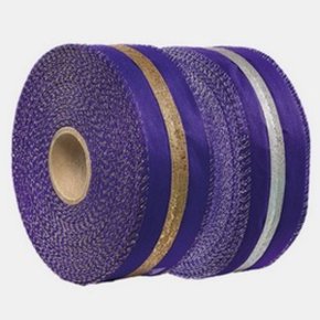 Fita Tnt Roxa C/ Listra Prata 45mm C/ 24,75m Halle