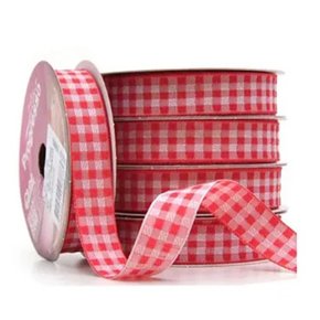 Fita Xadrez Vermelha 22mm Xt005 Cor 209 Phfit Rolo 10m