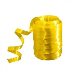 Fitilho Plástico Presente Amarelo Ouro Aquarela C/ 50m