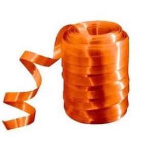 Fitilho Plástico Presente Laranja Super Fecho 50m