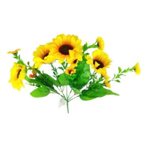 Flor Margarida com 5 Galhos e 5 Flores Grandes - Bella Garden (Ref. BG234144)