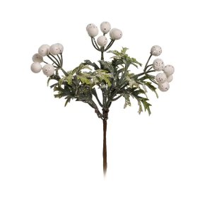 Flor Natalina Cereja Branca Ref 1698183 Cromus