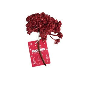 Flor Natalina Cerejinha Vermelha Glitter 1200134 CR