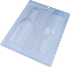 Forma Acetato Silicone Garrafa Long Média Cód.10261 BWB