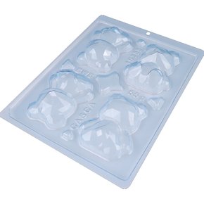 Forma Acetato Silicone Urso Lapidado Pequeno Cód.10358 BWB