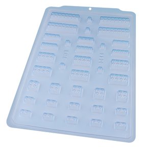 Forma Acetato Bombom SP Blocos de Chocolate Cód.3644 BWB