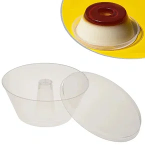 Forma Pudim com Tampa 550ml G 368 com 10 Unidades Galvanotek