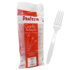 Garfo para Refeição Cristal C/50 Unidades Prafesta