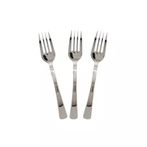 Garfo Sobremesa Plástico Inox Com 10 Unidades Silverplastic