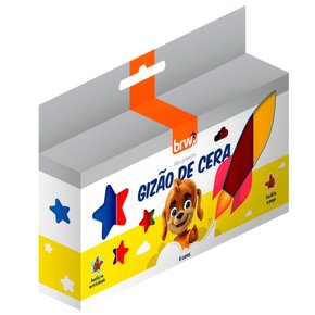 Giz de Cera Big Jumbo Meu Primeiro Giz 6 Cores BRW