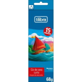 Giz De Cera Curto Redondo Académie 15 Cores Tilibra