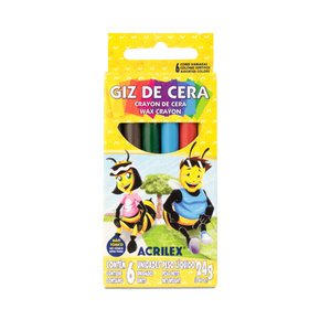 Giz De Cera Redondo 6 Cores Acrilex