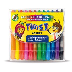 Giz de Cera Retrátil Twist 24 Cores Acrilex