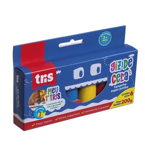 Giz de Cera Super Jumbo Redondo 06 Cores Tris