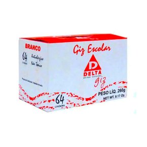 Giz Escolar Branco 64 Unidades Delta