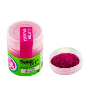 Glitter Comestível Pink Magenta Sugarart 5g
