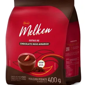 Gotas De Chocolate Meio Amargo 400G Melken Harald
