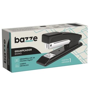 Grampeador De Mesa Metálico 20fls B5945 Preto Bazze