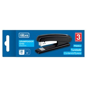 Grampeador de Mesa Metálico 20fls Preto G102 Tilibra