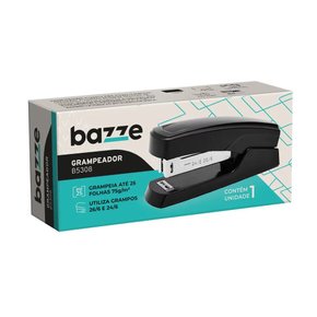 Grampeador De Mesa Metálico 25fls B5308 Preto Bazze