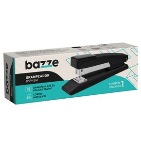 Grampeador De Mesa Metálico 25fls B5945M Preto Bazze