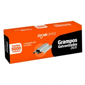 Grampo 26/6 Galvanizado - Jocar (5.000 Unidades)