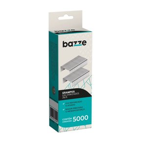 Grampos para Grampeador Galvanizado 5000 Unidades 26/6 Bazze
