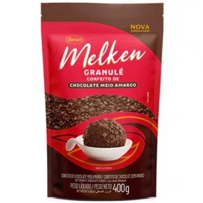 Granulé Chocolate Meio Amargo Granulado 400g Melken Harald
