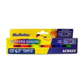 Guache 06 Cores Neon Acrilex