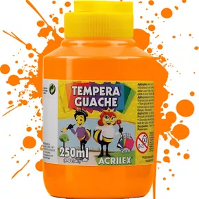 Guache Laranja 250ml Acrilex