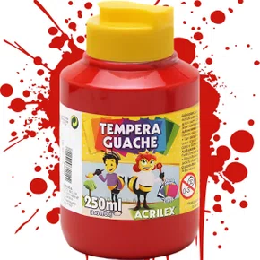 Guache Vermelho 250ml Acrilex