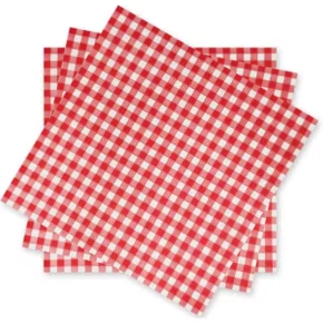 Guardanapo de Papel Xadrez Vermelho 25 un Kaixote