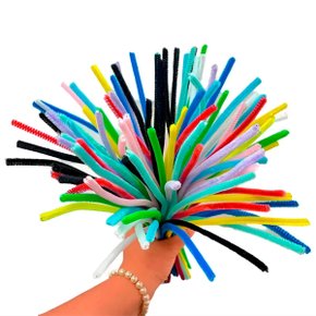 Haste Chenille 30cm Unidade Cores Sortidas