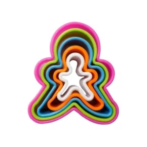 Jogo Cortador Boneco Gengibre 5 Unidades Silverplastic