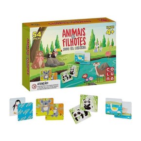 Jogo da Memória 54 Peças Animais e Filhotes Coluna