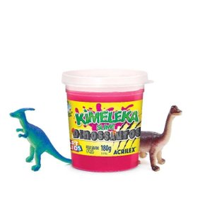 Kimeleka Slime 180g Rosa Dinossauros Acrilex