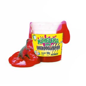 Kimeleka Slime 180g Vermelho Dinossauros Acrilex
