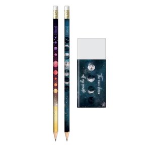 Kit 02 Lápis Grafite com Borracha + Borracha Magic Tilibra