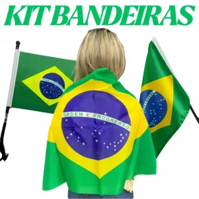 Kit Bandeiras do Brasil – Carro / Moto / Tecido