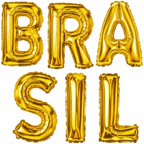 Kit Bexiga Metalizada Ouro Brasil