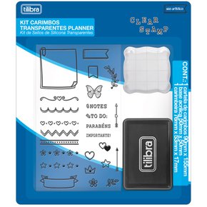 Kit Carimbos Transparente Planner Tilibra
