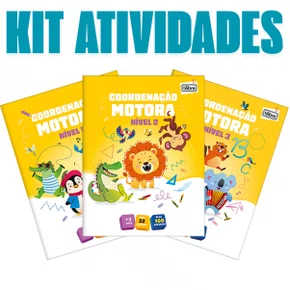 Kit Cartilhas Coordenação Motora Níveis 1, 2 e 3 (+3 Anos) Tilibra