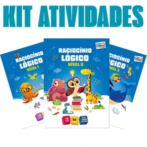 Kit Cartilhas Raciocínio Lógico Níveis 1, 2 e 3 (+3 Anos) Tilibra