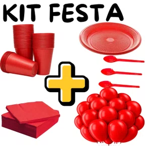 Kit de Festa Embalagens Vermelho