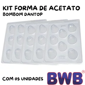 Kit de Formas Acetato Bombom Dantop Cód.479 com 05 Unidades BWB