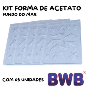 Kit de Formas Acetato Fundo do Mar Cód.9293 com 05 Unidades BWB