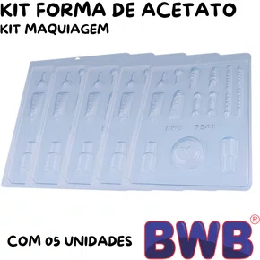 Kit de Formas Acetato Kit Maquiagem Cód.9341 com 05 Unidades BWB