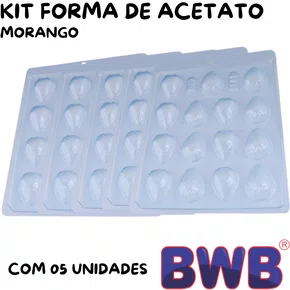 Kit de Formas Acetato Morango Cód.146 com 05 Unidades BWB